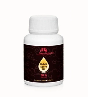 Superionherbs Reishi sporový olej 30% triterpenů, 60 kapslí